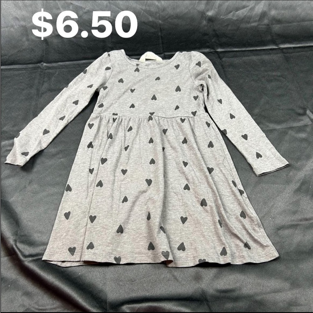 H&M Gray Heart‎ Pattern Kids Casual Dress